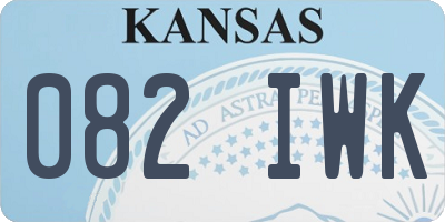 KS license plate 082IWK