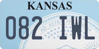 KS license plate 082IWL