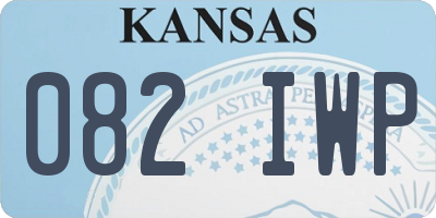 KS license plate 082IWP