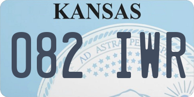KS license plate 082IWR