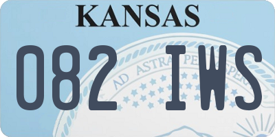 KS license plate 082IWS