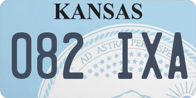 KS license plate 082IXA