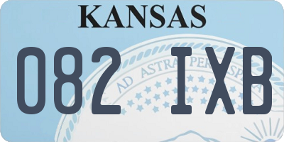 KS license plate 082IXB