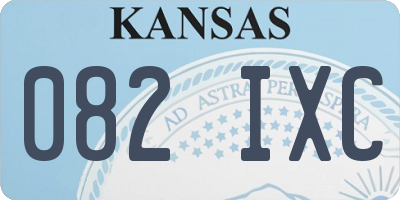 KS license plate 082IXC