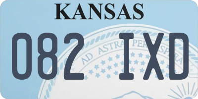 KS license plate 082IXD