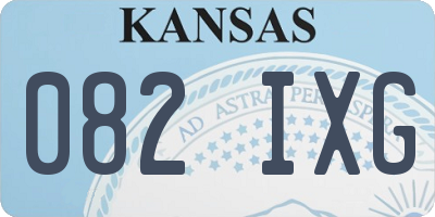 KS license plate 082IXG