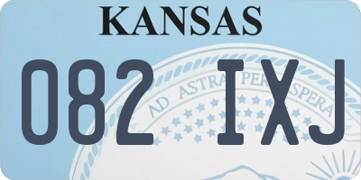 KS license plate 082IXJ