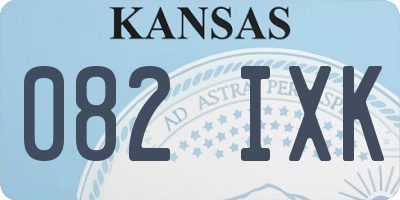 KS license plate 082IXK