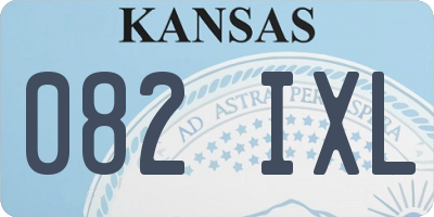 KS license plate 082IXL
