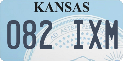 KS license plate 082IXM