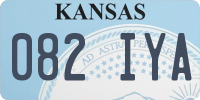 KS license plate 082IYA