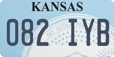 KS license plate 082IYB