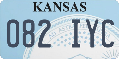 KS license plate 082IYC