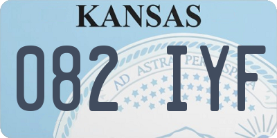 KS license plate 082IYF