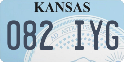 KS license plate 082IYG