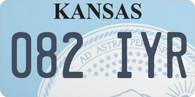 KS license plate 082IYR