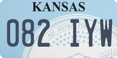 KS license plate 082IYW