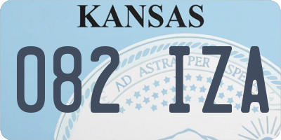 KS license plate 082IZA