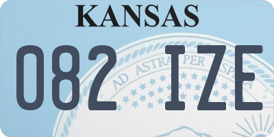 KS license plate 082IZE