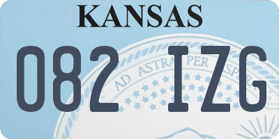 KS license plate 082IZG