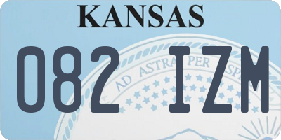 KS license plate 082IZM
