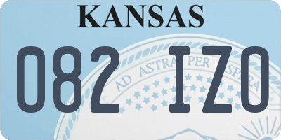 KS license plate 082IZO