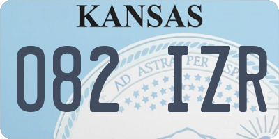 KS license plate 082IZR