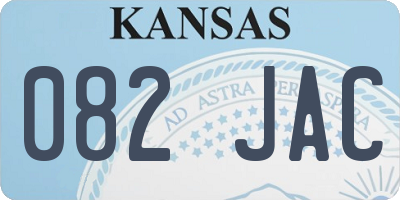 KS license plate 082JAC