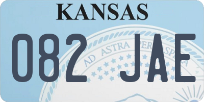 KS license plate 082JAE