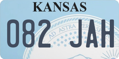 KS license plate 082JAH