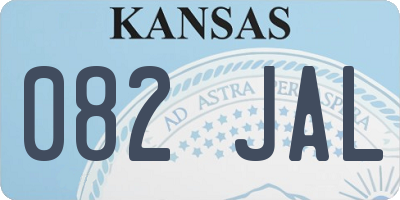 KS license plate 082JAL