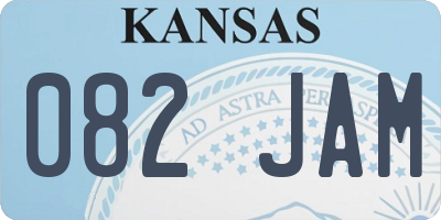 KS license plate 082JAM