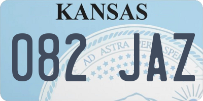 KS license plate 082JAZ