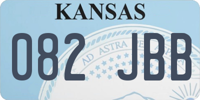 KS license plate 082JBB