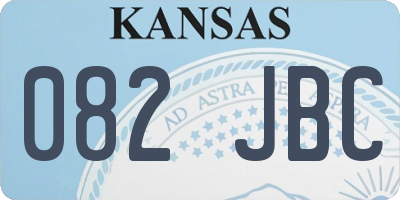 KS license plate 082JBC