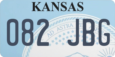 KS license plate 082JBG