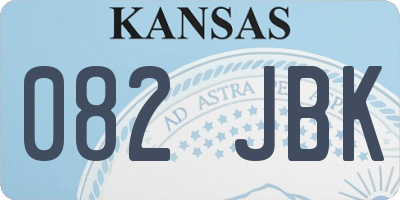 KS license plate 082JBK