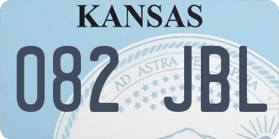 KS license plate 082JBL