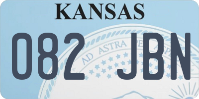 KS license plate 082JBN