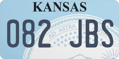 KS license plate 082JBS