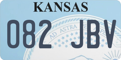 KS license plate 082JBV