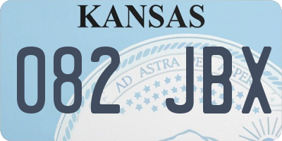 KS license plate 082JBX