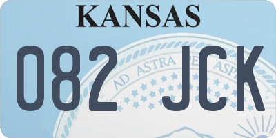 KS license plate 082JCK