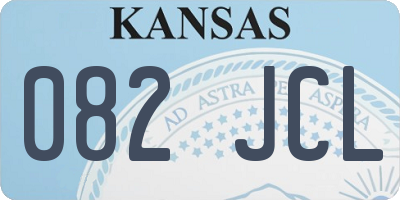 KS license plate 082JCL
