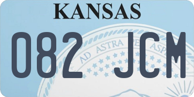 KS license plate 082JCM