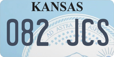 KS license plate 082JCS