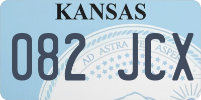 KS license plate 082JCX