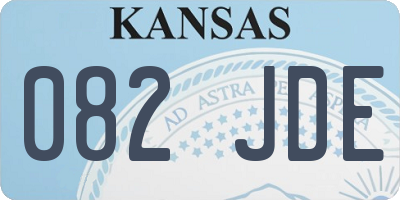 KS license plate 082JDE