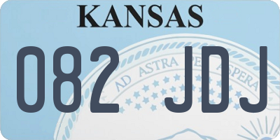 KS license plate 082JDJ