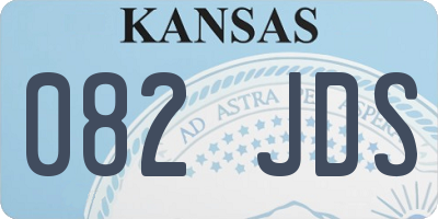 KS license plate 082JDS